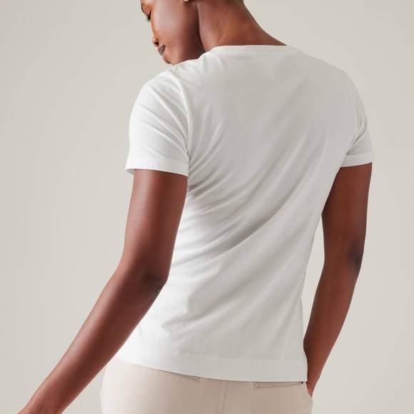 Athleta Outbound Tee Simone Biles Use Your Voice Bright White Top Small - Picture 5 of 14